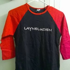 Junior T-SHIRT Red & Black Top Petite S/M